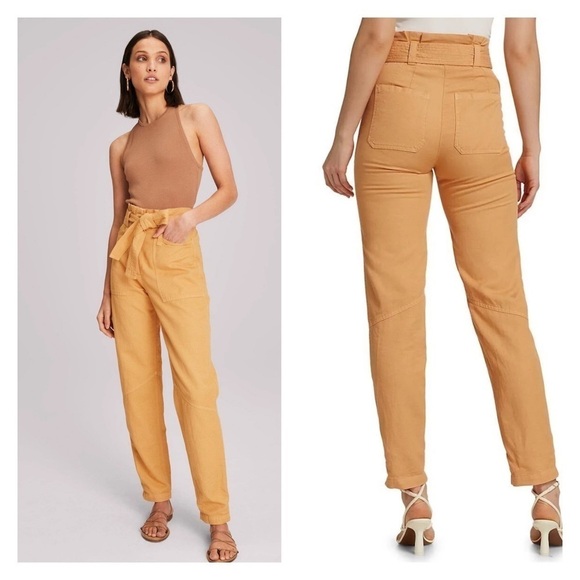 NWT A.L.C. Cobin High Wait Paperbag Pant in Lima Rust Size 12 ALC Pant A.L.C.